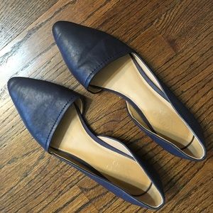 Franco Sarto | Navy Leather Flats